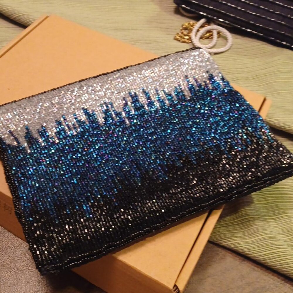 Stunning Weighty Beaded Evening Bag